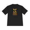 Apex Alpha Performance Tee — Gold Logo Moisture-Wicking Athletic Shirt