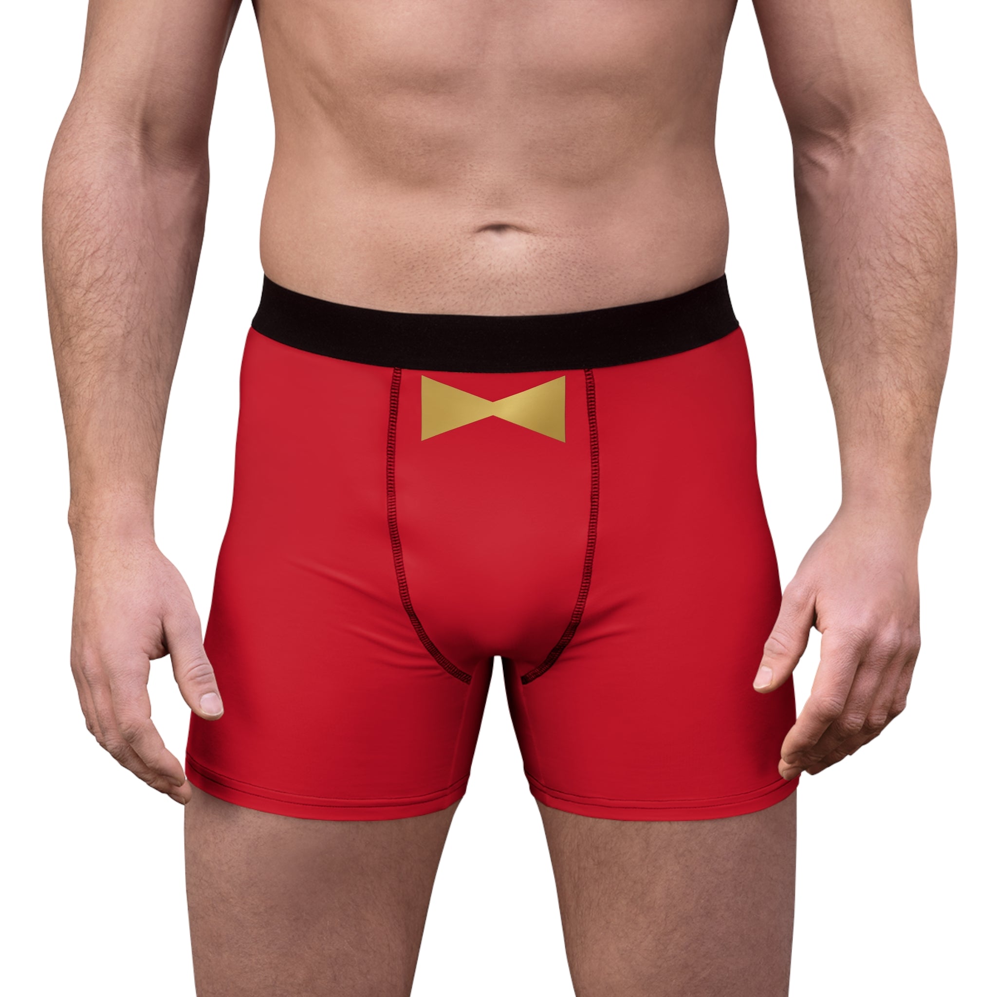 Black Tie Vitality Boxer Briefs—luxury comfort, athletic support, and a signature bowtie finish.